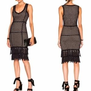 L' Agence Fringe trimmed Knit Dress